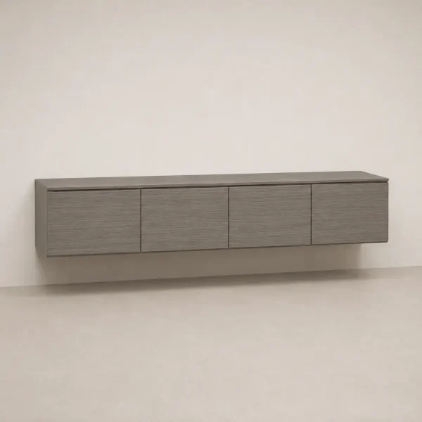 Grey Oak Floating Cabinet Grey Oak Floating Cabinet