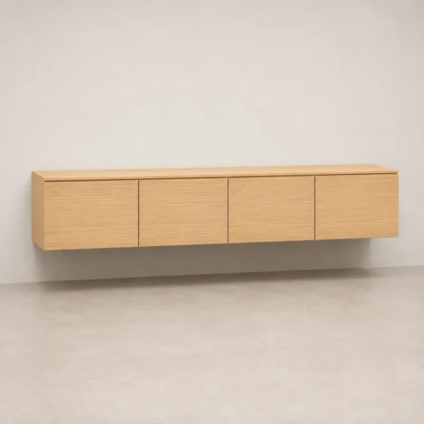 Oak Floating Cabinet Oak Floating Cabinet