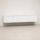 White Semi-Gloss Floating Cabinet